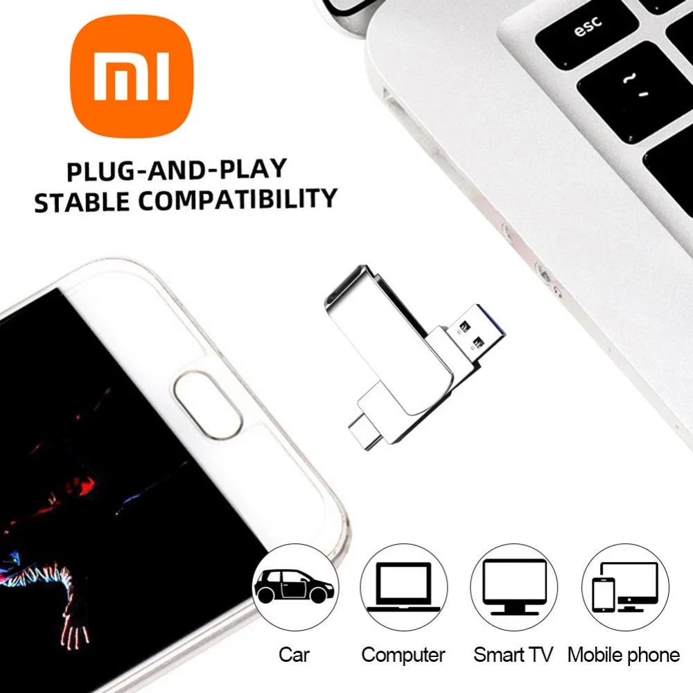 Xiaomi 16TB USB 3.2 Flash Drives High Speed Transfer Metal Pendrive Memory Card Pendrive Flash Disk Memoria Waterproof Stick New