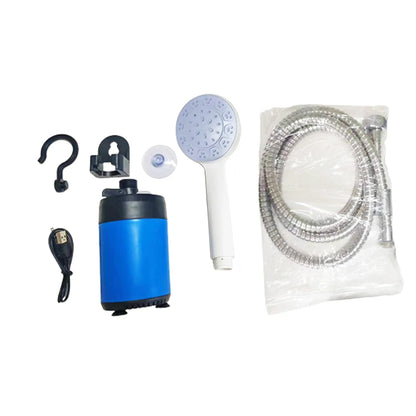 Portable Shower Camping Outdoor Shower Handheld Electric Shower Battery Powered Compact Rechargeable Camping Showerhead