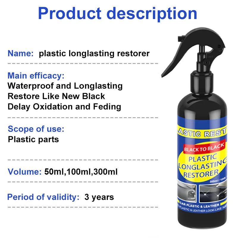 Car Plastic Restorer Back To Black gloss