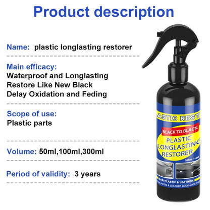 Car Plastic Restorer Back To Black gloss